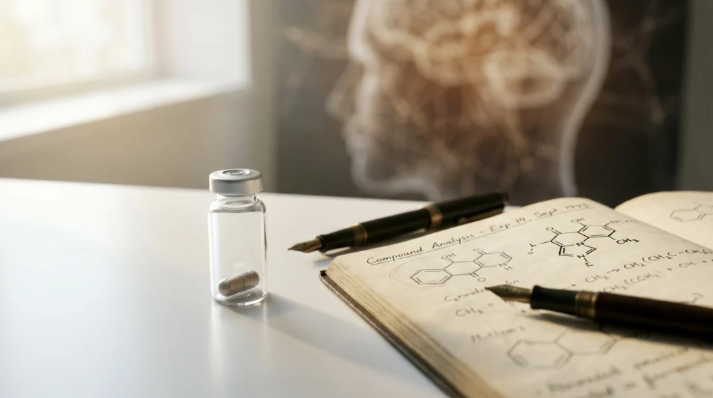 xPsichedelici e salute mentale: illustrazione editoriale con cervello e psilocibina, 
articolo del Dott. Davide Bianchi psichiatra