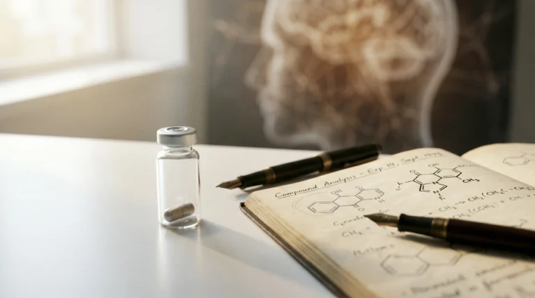 Psichedelici e salute mentale: illustrazione editoriale con cervello e psilocibina, articolo del Dott. Davide Bianchi psichiatra